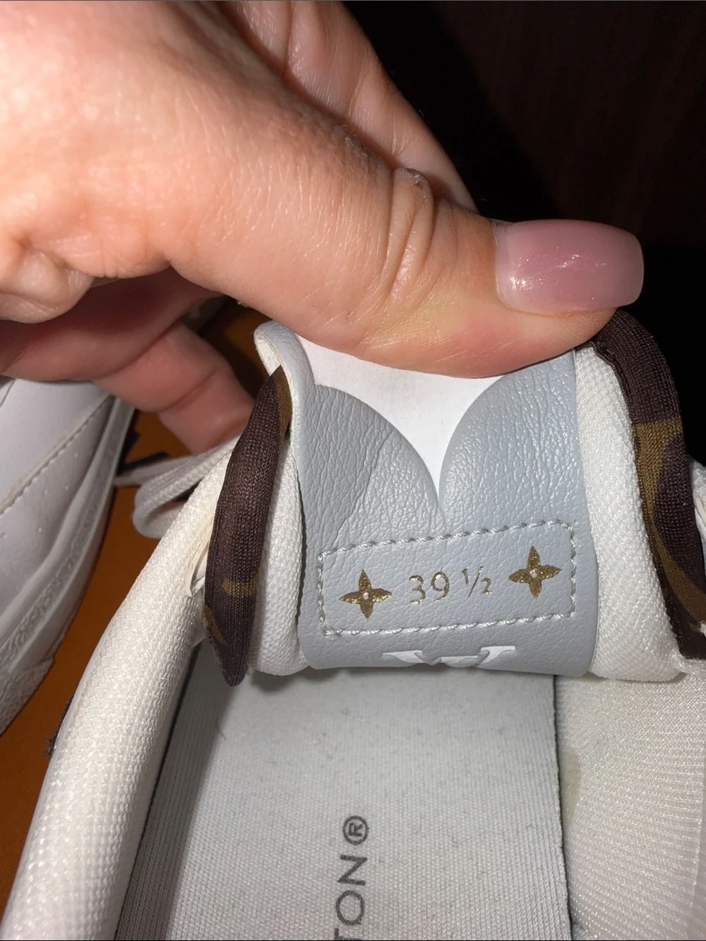 Louis Vuitton White and Brown Monogram LV Low-Top Sneakers